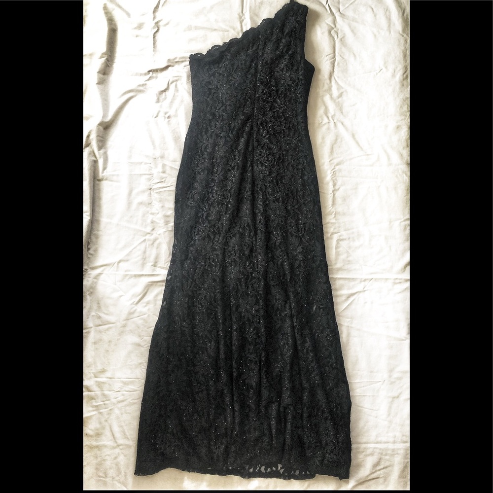 One by Eight Black One Shoulder Dress